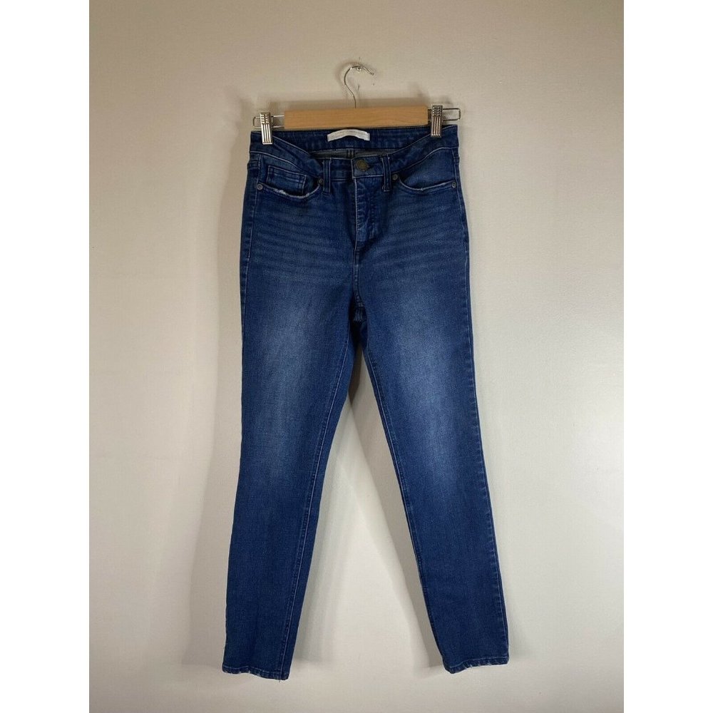LC Lauren Conrad High Rise Skinny Ankle Denim Blue Jeans Classic Women Size 6
